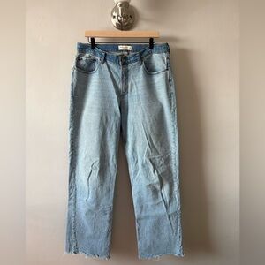 Abercrombie & Fitch Baggy Light Blue Two Tone Low Rise Jeans